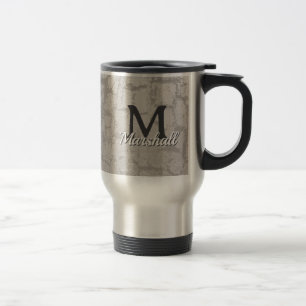 Caneca Térmica Monograma Inicial da Família Árvore Casca Foto com