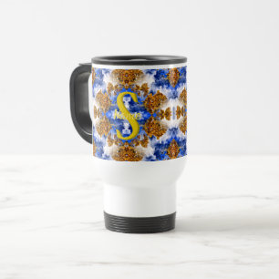 Caneca Térmica Monograma Personalizado Seu Nome Inicial Arte Colo