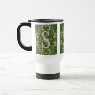 Caneca Térmica Monograma Personalizado Sua Inicial Nome Natureza