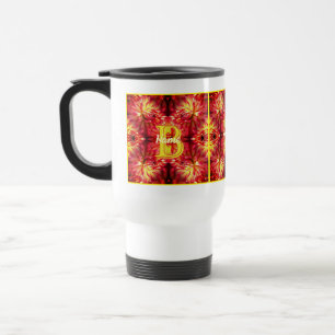 Caneca Térmica Monograma Personalizado Sua Letra Inicial Nome Flo