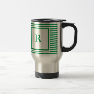 Caneca Térmica Monograma R verde e bege Strike