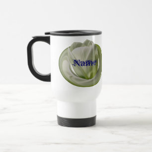 Caneca Térmica Monograma Seu Nome Tulipa Floral Personalizado