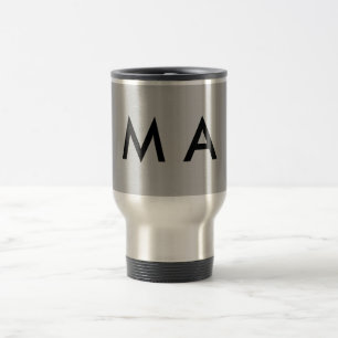 Caneca Térmica Monograma simples adicione a letra do seu nome hom