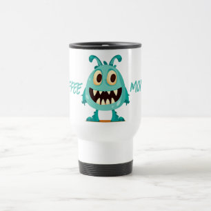 Caneca Térmica Monstro/Alienígena/Cartoon/Azul