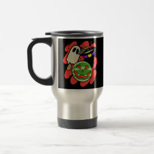 Caneca Térmica Monstro Tropical de Abacaxi Halloween Clássico