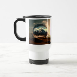 Caneca Térmica Montanhas em um globo de bolhas