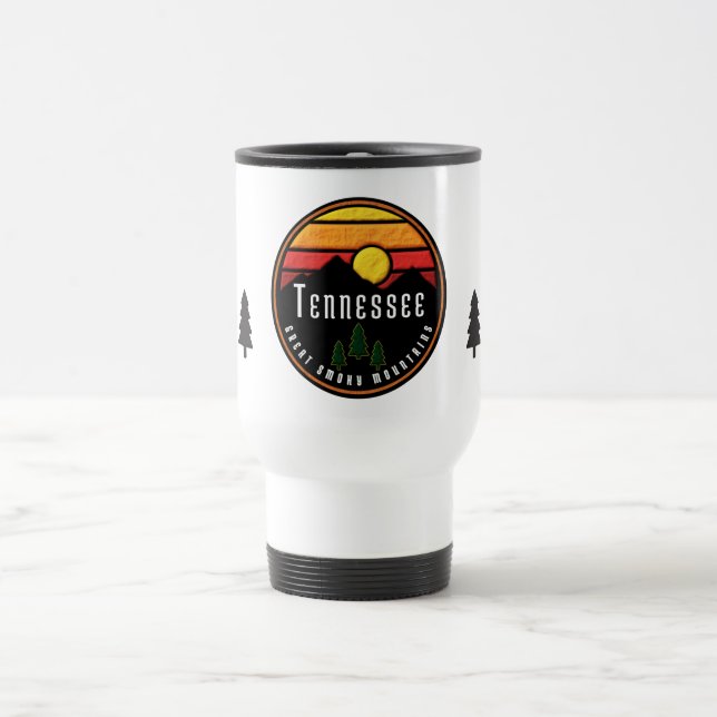 Caneca Térmica Montanhas enfumaçados Tennessee (Centro)
