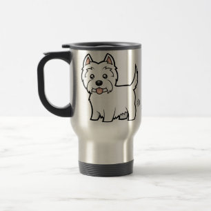 Caneca Térmica Montanhas ocidentais Terrier branco dos desenhos