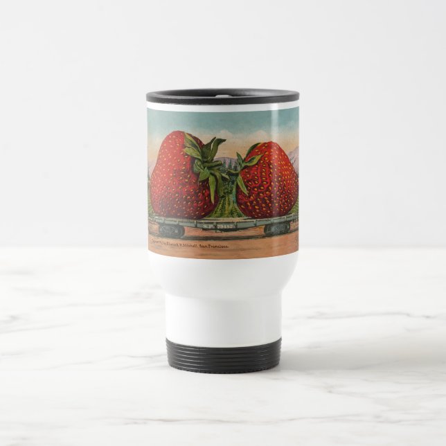 Caneca Térmica Morangos Giant Antiguidade Diversão da Fruta (Centro)