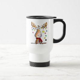 Caneca Térmica Moso de Natal Branco Bonito