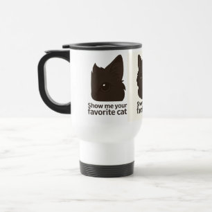 Caneca Térmica Mostre-me o seu gato favorito - Design do gato gir