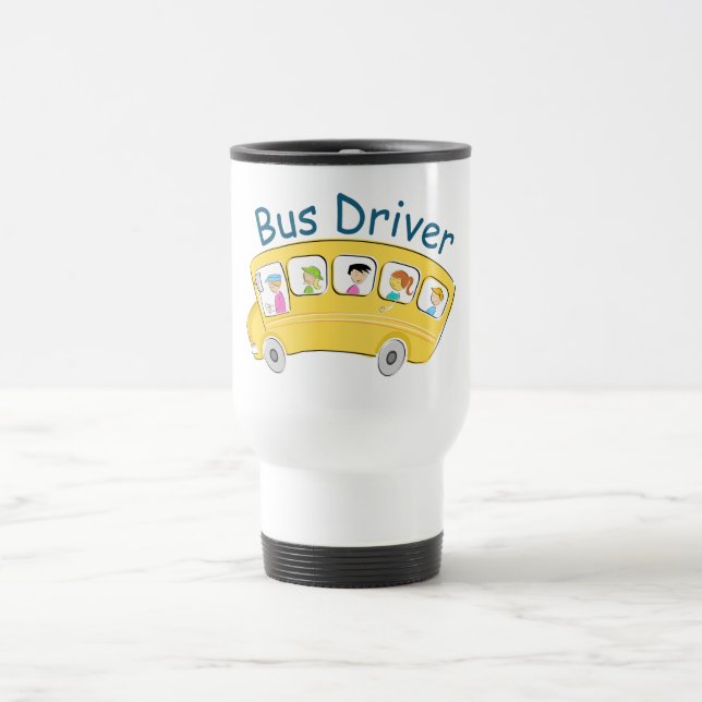 Caneca Térmica Motorista de ônibus escolar - Mulher (Centro)