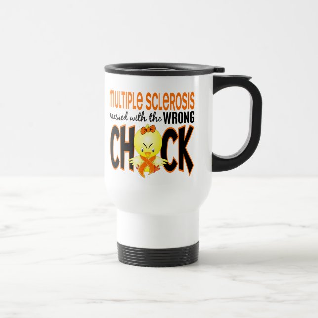 Caneca Térmica MS da esclerose múltipla sujado com o pintinho (Direita)
