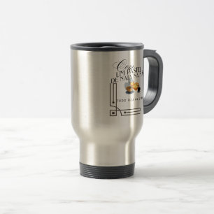 Caneca Térmica Mug com Handle Com um pastel de nata