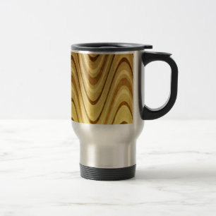Caneca Térmica Mug de Onda Retroativa Dourada