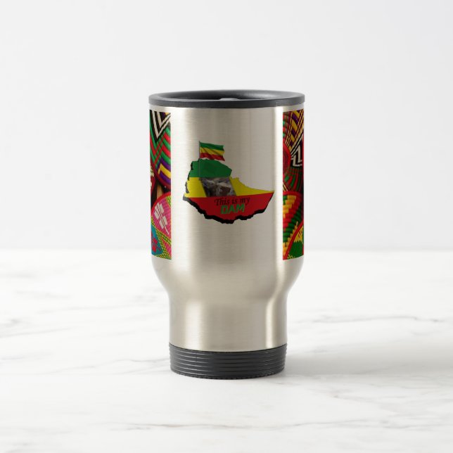 Caneca Térmica Mug etíope - barragem do rio Nilo (Centro)
