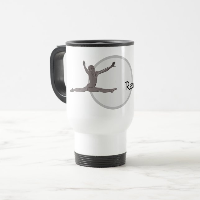 Caneca Térmica Mug - Gymnast Silhouett com Nome (Frente Esquerda)