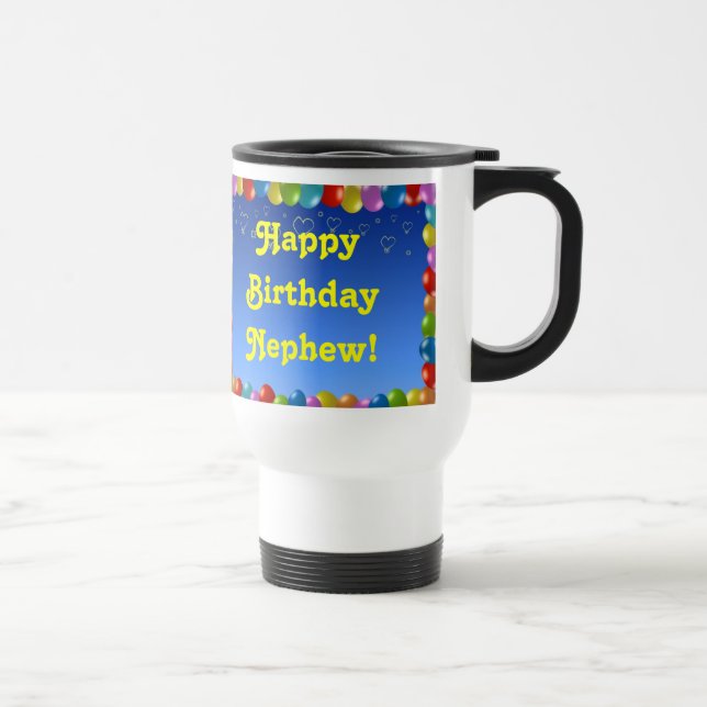 Caneca Térmica Mug Happy Birthday Nephew (Direita)