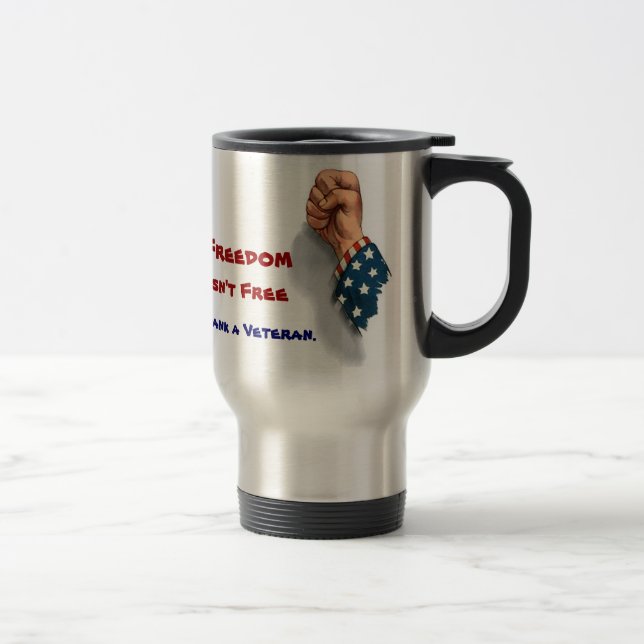 Caneca Térmica Mug Patriótico da Liberdade e dos Veteranos (Direita)