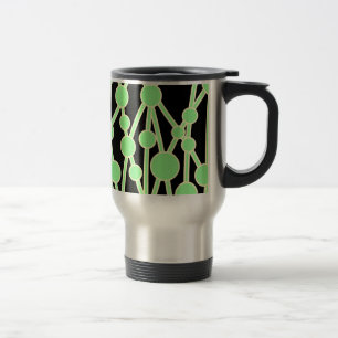 Caneca Térmica Muitas estradas que eu mexo verde com branco em pr