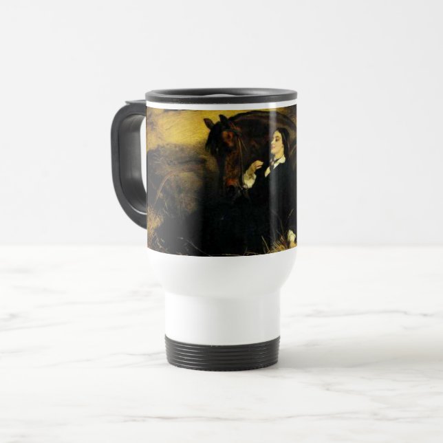 Caneca Térmica Mulher e Cavalo (Frente Esquerda)