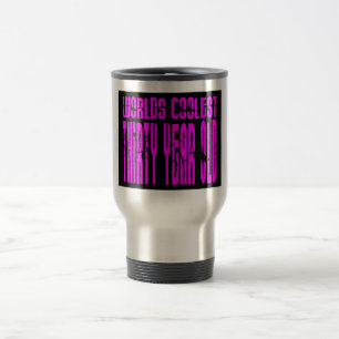 Caneca Térmica Mundos cor-de-rosa os trinta os mais frescos dos