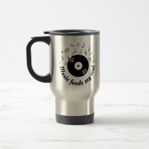 Caneca Térmica Música Alimenta Meu Álbum De Vinil De Alma