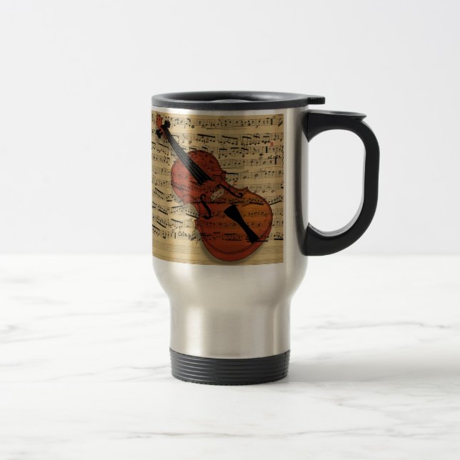 Caneca Térmica Música Antiga de Violino (Direita)