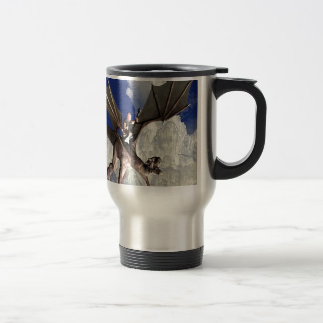 Caneca Térmica Música de dragão nas nuvens (Direita)