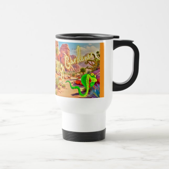 Caneca Térmica 'My Gardener' Desert Garden Travel Mug (Direita)