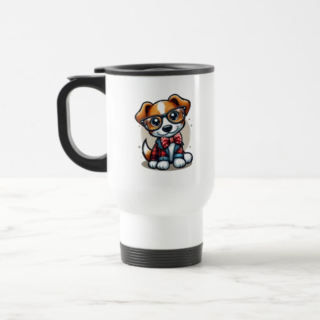 Caneca Térmica Na moda Xadrez Doggo (Esquerda)