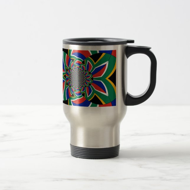 Caneca Térmica Nação Arco-Íris: Vibrante Impressão de Arte na Áfr (Direita)