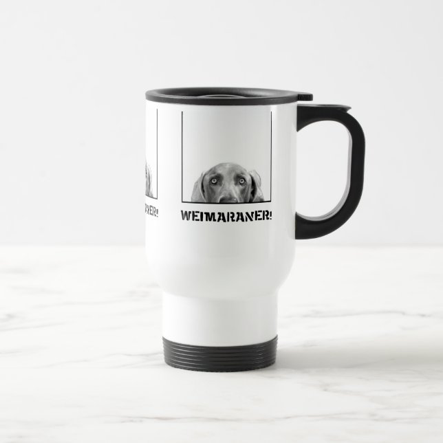 Caneca Térmica Nação de Weimaraner: Weimaraner em uma caixa! (Direita)