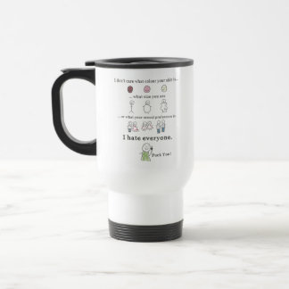 Caneca Térmica Não Me Importa Qual É a Cor da Sua Pele Sarcástico