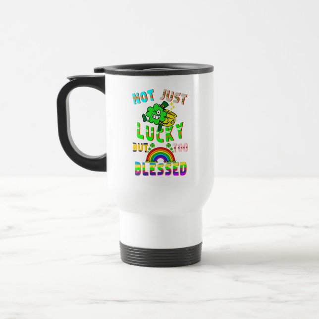 Caneca Térmica Não Só Sorte, Mas Muito Abençoado (Esquerda)