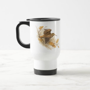 Caneca Térmica Narceja em Voo, Arte da Natureza da Floresta de Ou