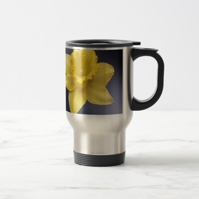 Caneca Térmica Narciso Amarelo Flor Pintor aquoso Floral (Direita)