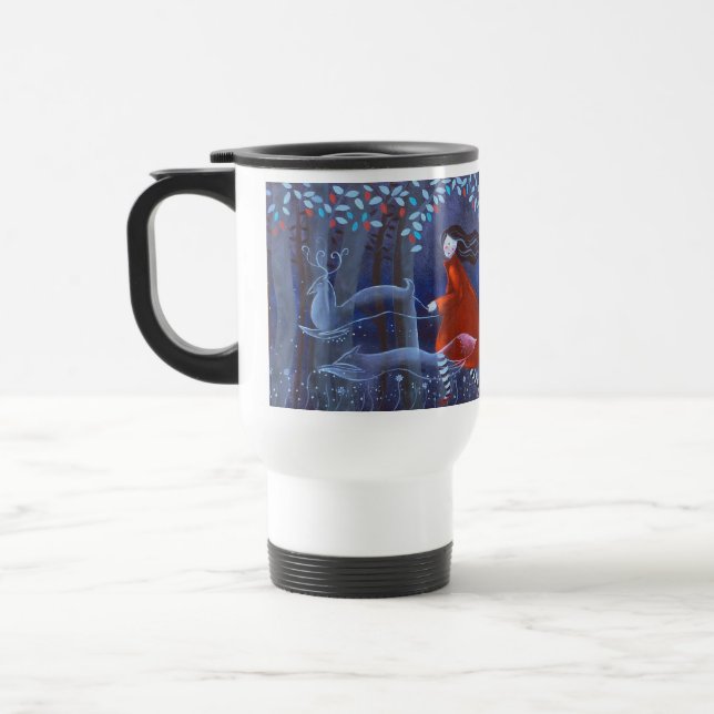 Caneca Térmica Nas madeiras com espírito animais (Esquerda)