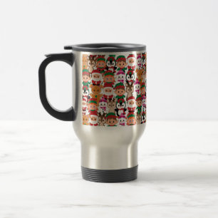 Caneca Térmica Natal colorido para Ursinhos com muitas profissões