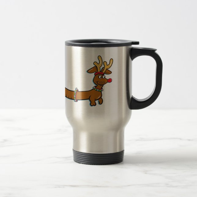 Caneca Térmica Natal Dachshund (Direita)