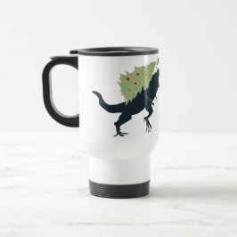 Caneca Térmica Natal Dinossauro Divertido e Festivo