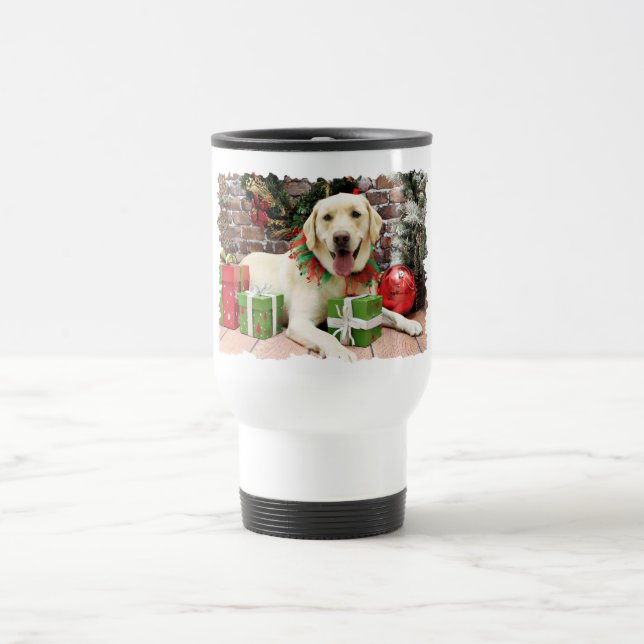 Caneca Térmica Natal - Labrador amarelo - Strider (Centro)
