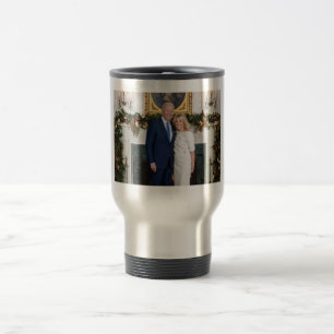 Caneca Térmica Natal na Casa Branca Presidente Joe Biden Foto