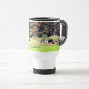 Caneca Térmica Natureza Personalizada do Campo de Vaca do Outono