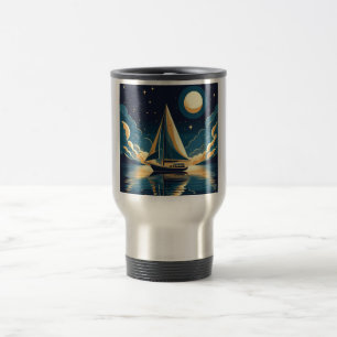 Caneca Térmica Navio à noite