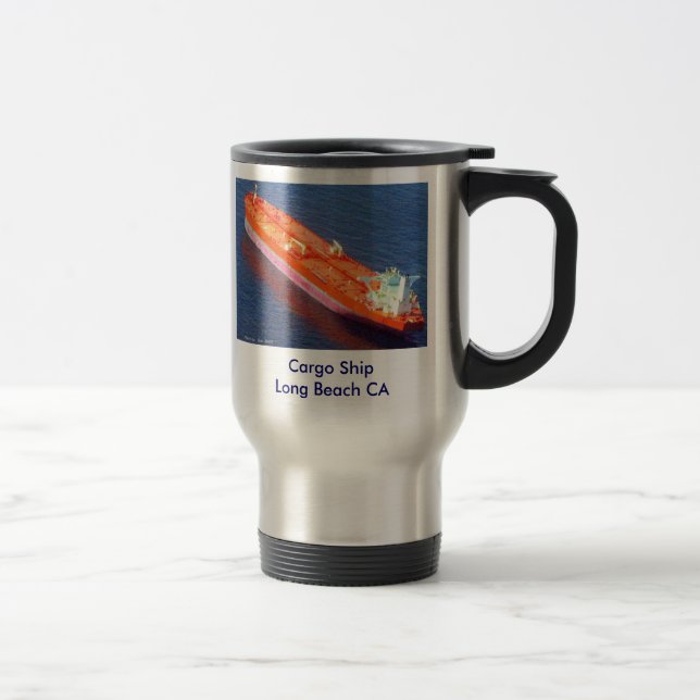 Caneca Térmica Navio de carga eBay, praia CA de ShipLong da carga (Direita)