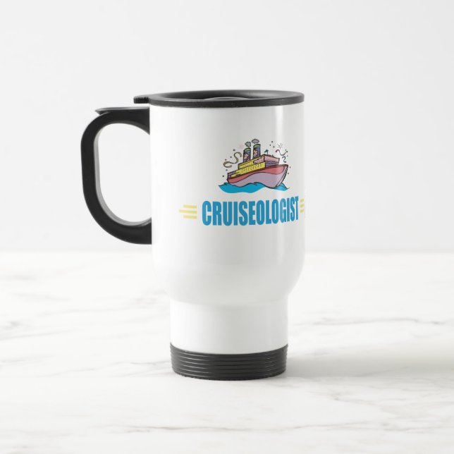 Caneca Térmica Navio de cruzeiro engraçado (Esquerda)