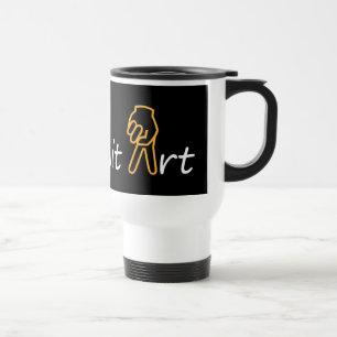 Caneca Térmica NENHUMA ARTE LIMITADA & assinar PAZ - LIBERDADE -