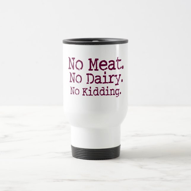 Caneca Térmica Nenhuma mensagem de vegetariano de carne (Centro)