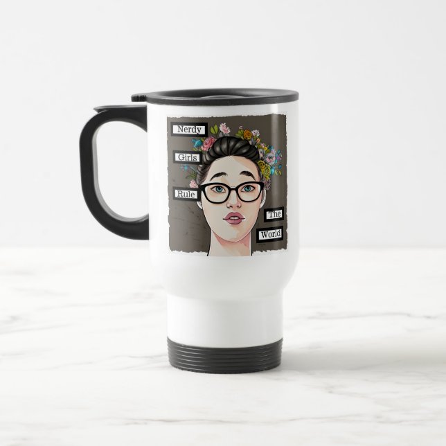 Caneca Térmica Nerdy Girls governa o mundo (Esquerda)